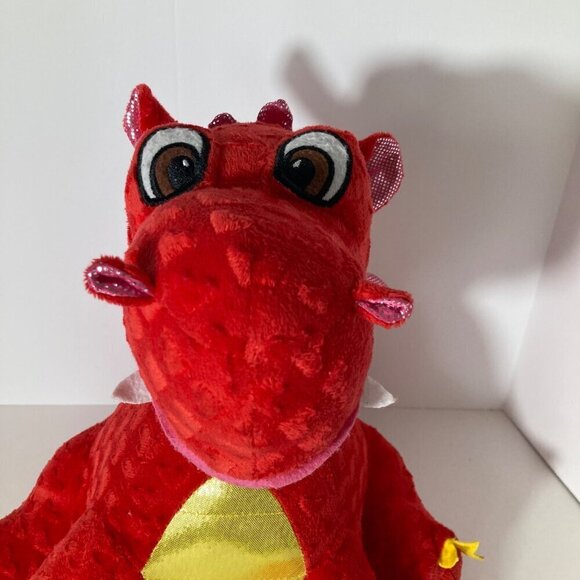 Fengtuo International Dragon Plush Red‎ Gold 11 x 12" - Picture 2 of 8